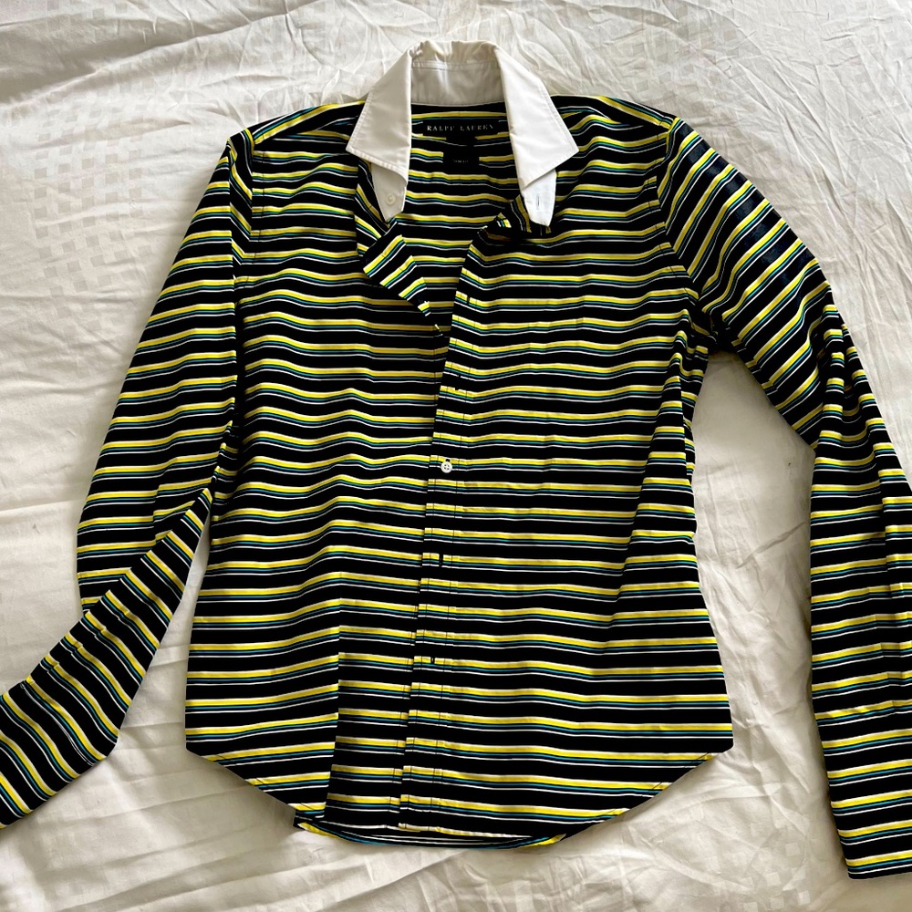 Ralph Lauren Button Down Stripe Collared Shirt - image 4